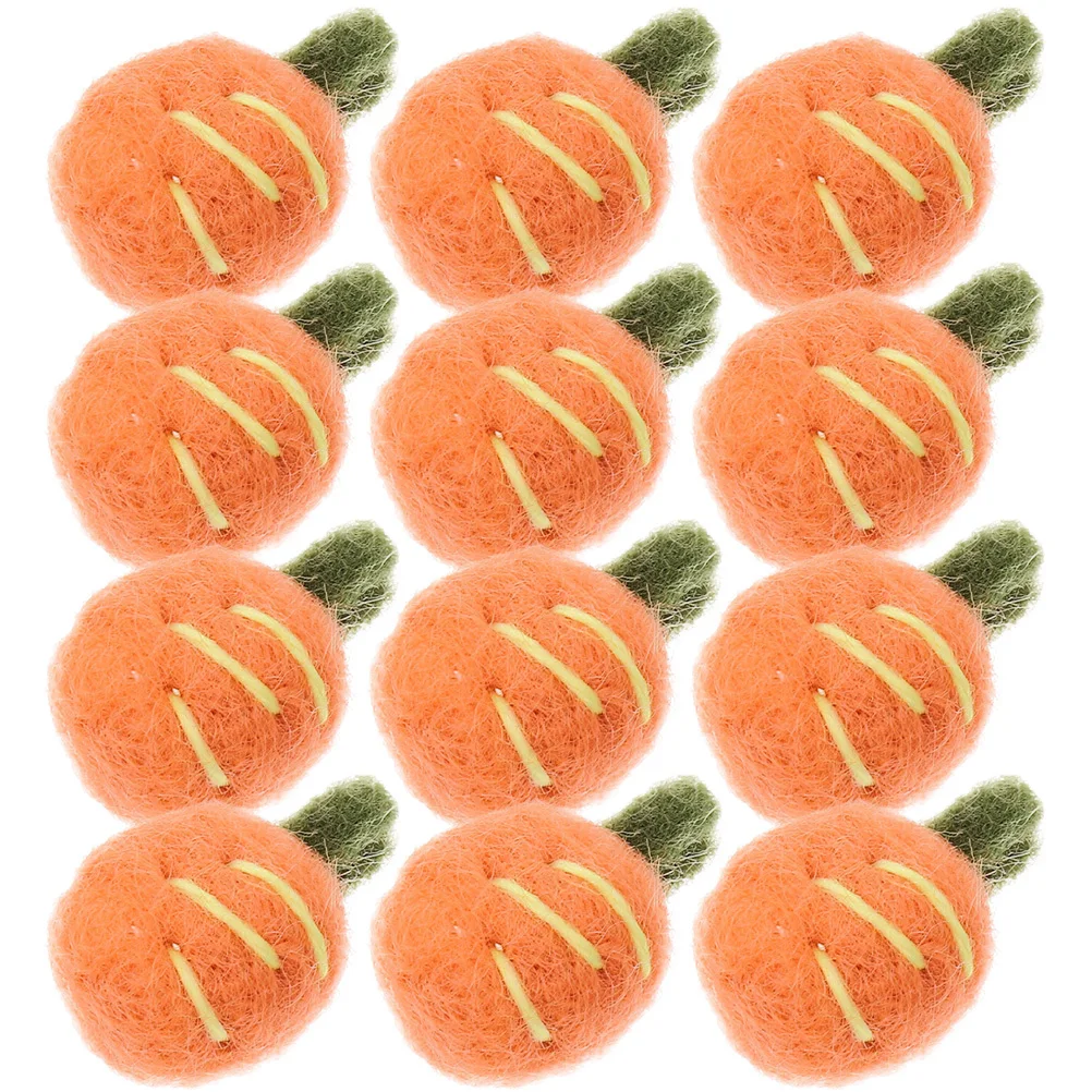 

12Pcs Felt Carrots Hairpin Brooch DIY Accessories Making Supplies Crafts Headdress Hair Clips Ornaments Felted Wool Ornaments
