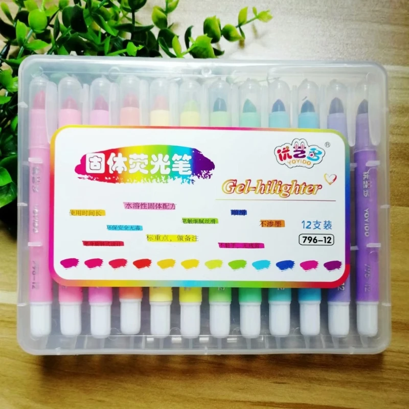 Bible Highlighter Pen Set 6/12 Colors for Even Marking, for Office and School Use Students Workers Quick Dry Highlighter