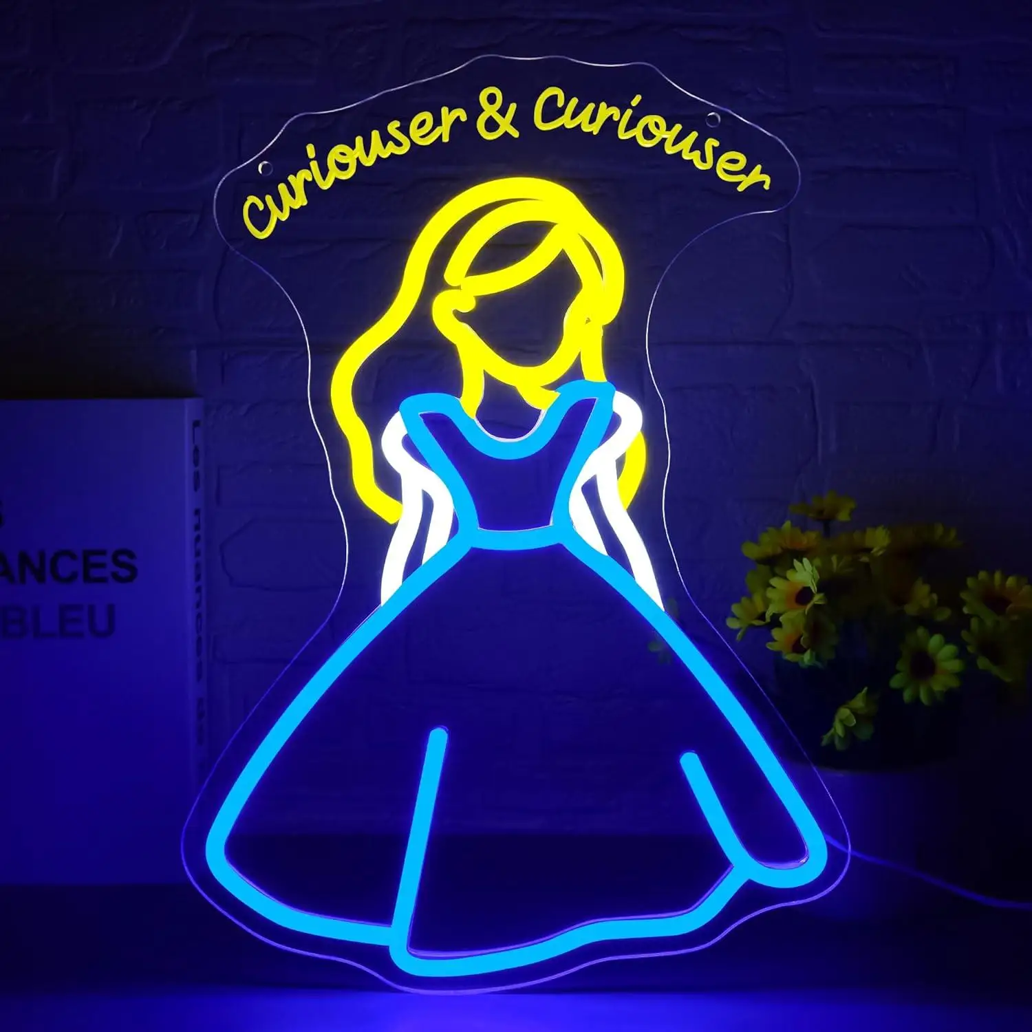 

Сказочная неоновая вывеска для декора стен с регулируемой яркостью, мультяшный светодиодный неоновый свет для мужчин, гостиная, спальня, магазин одежды, подарок на день рождения