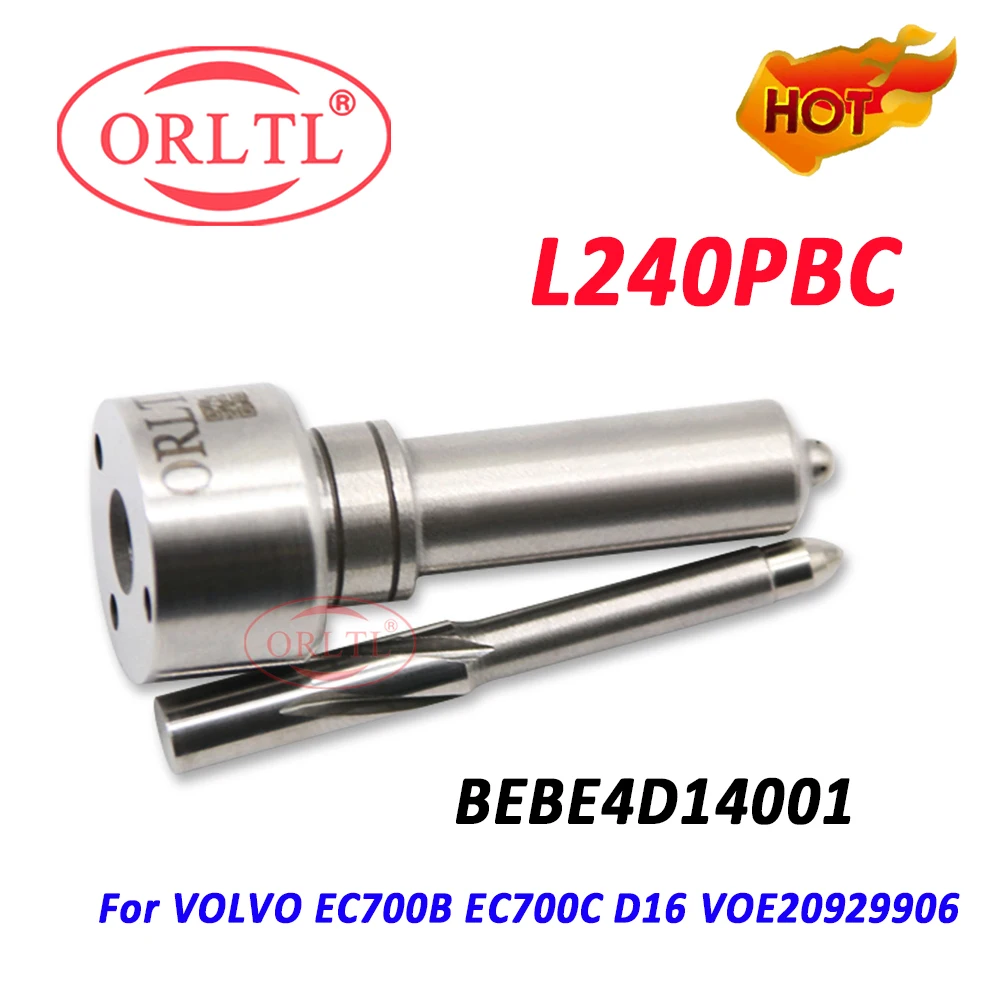 Boquilla de inyector Common Rail ORLTL L240PBC Inyector diésel L 240 PBC BEBE4D14001 para Delphi VOLVO EC700B EC700C D16