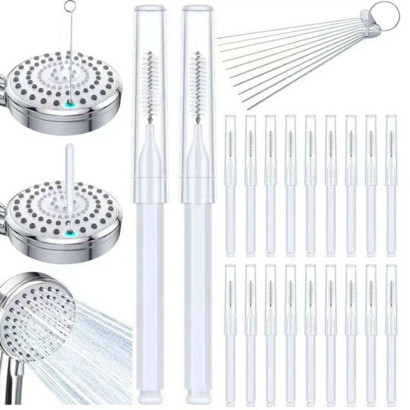 Mini Shower Unclogging Brush Cleaning Needle Brush Household Bathroom Lotus Canopy Gap Cleaning Shower Head Cleaner Tool