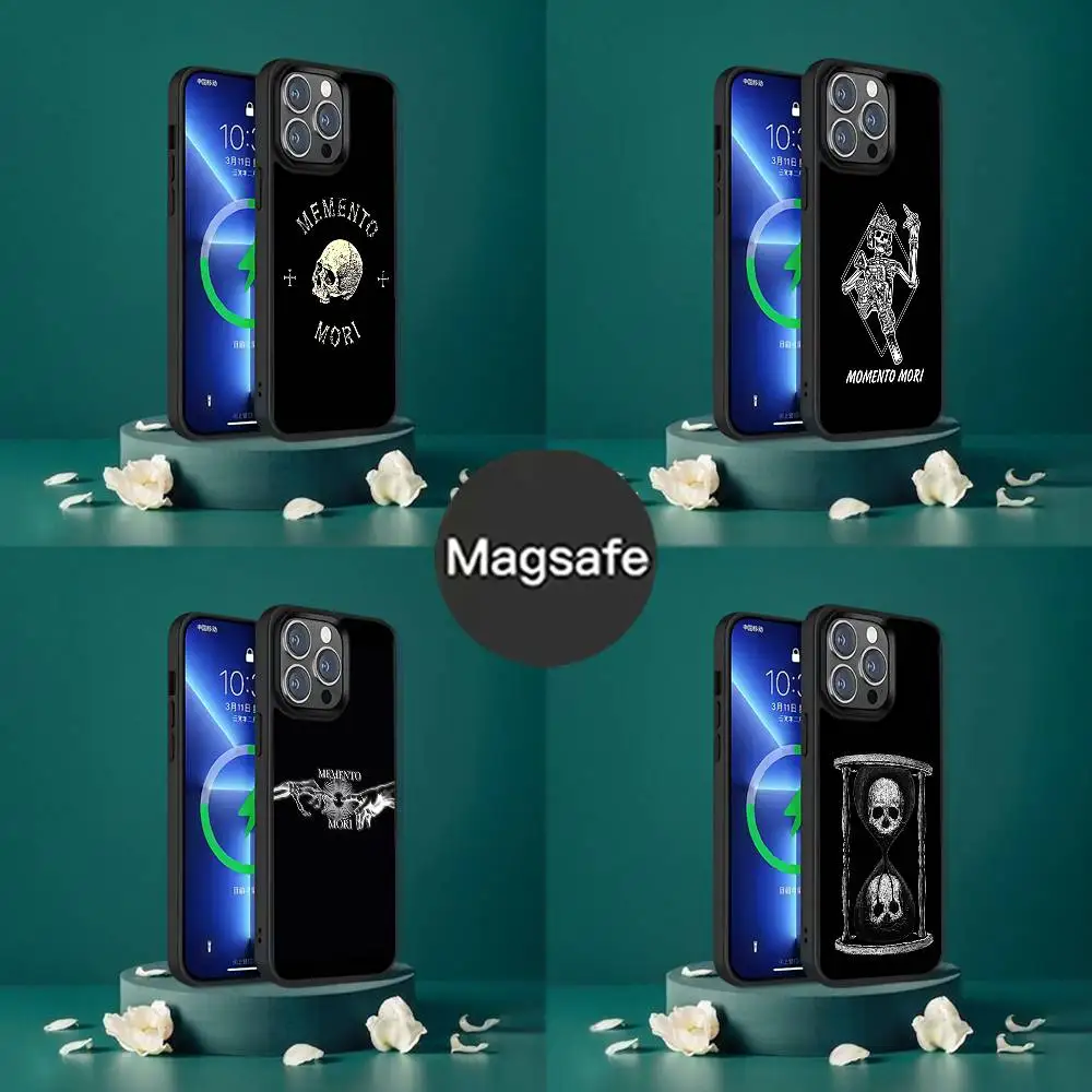 

Memento Mori Art Phone Case For iPhone 17,16,15,14,13,12,11,Pro,Max,Plus,Mini,SE4,E Magnetic Magsafe Wireless Charging