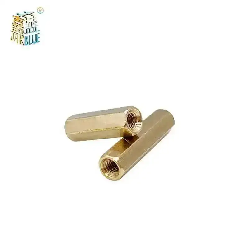 Espaciador de latón Hexagonal hembra a hembra, M2, M2.5, M3, M4, M5, 10 unidades por lote