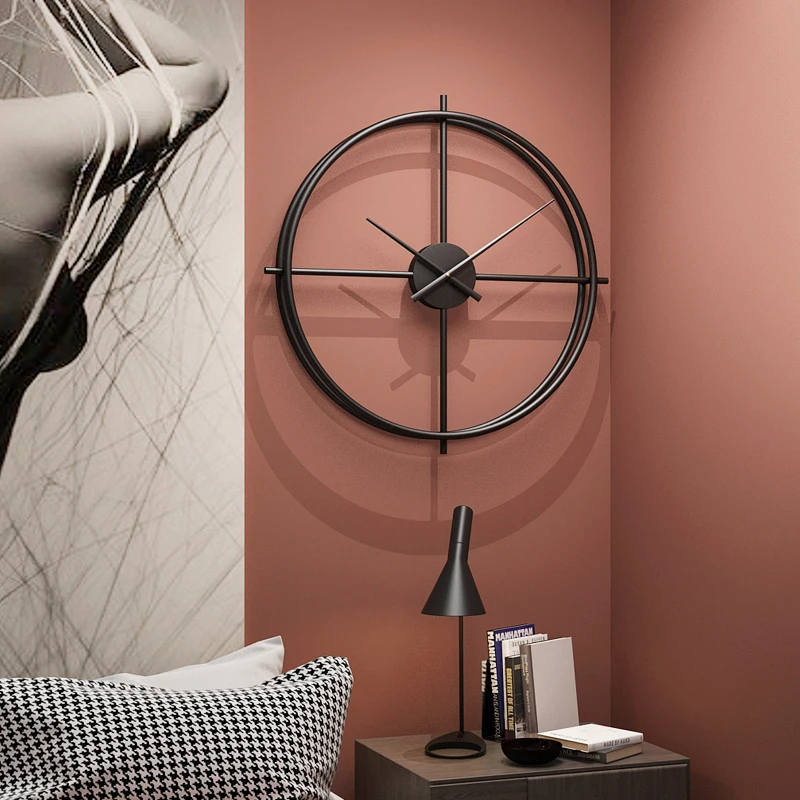 

modern minimalist clock, art creativity, fashion living room, atmosphere, home decoration, wall hanging watch