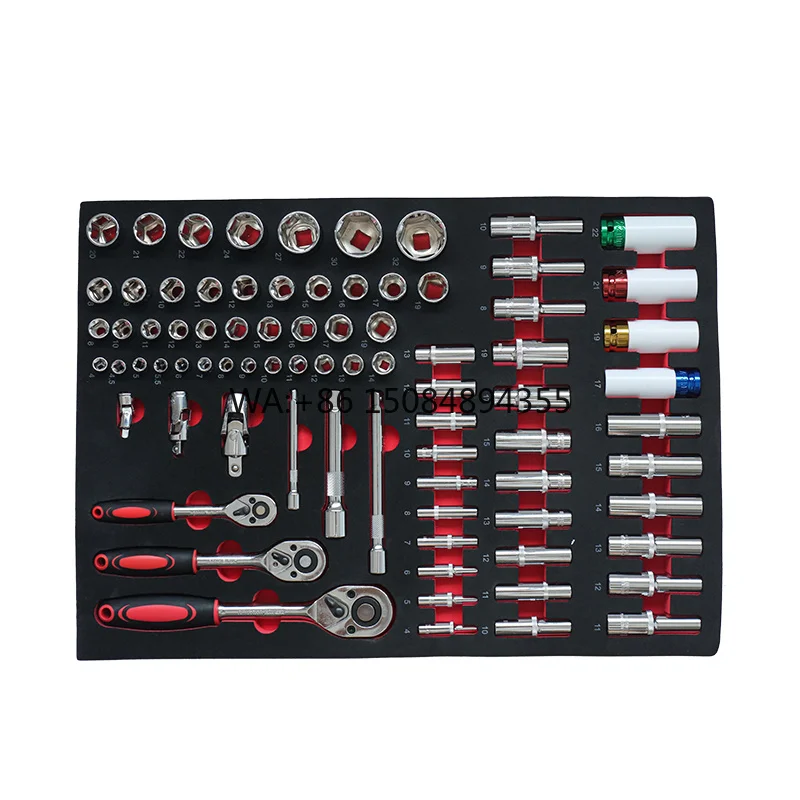 

80 Pcs CRV Mechanic Kit with EVA Tray Ratchet Wrench Hand Socket Sets for Auto Repair OEM Customizable