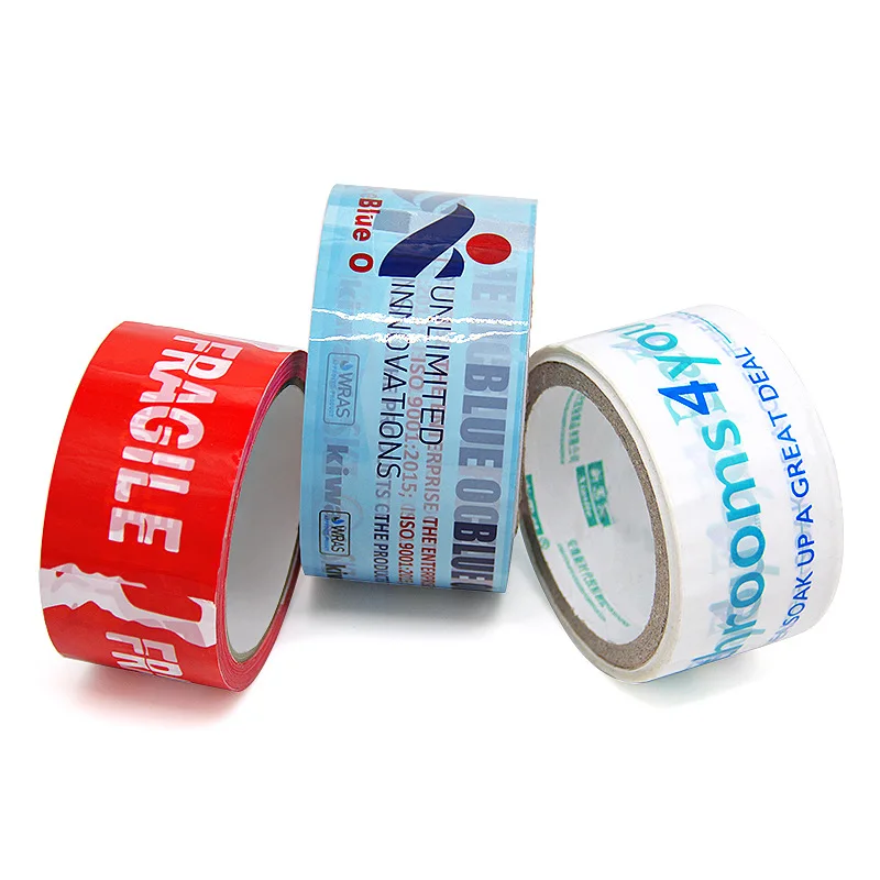 10 pieces（custom）Custom Printed Strong BOPP Color Adhesive Packing Tape Hot Melt Acrylic with Custom Logo Design Made in China