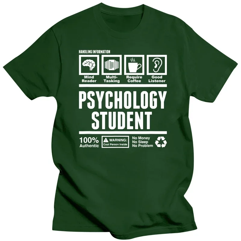 Funny Psychology Student Handling Information T Shirts Graphic Cotton Streetwear Short Sleeve Harajuku T-shirt Mens Clothing