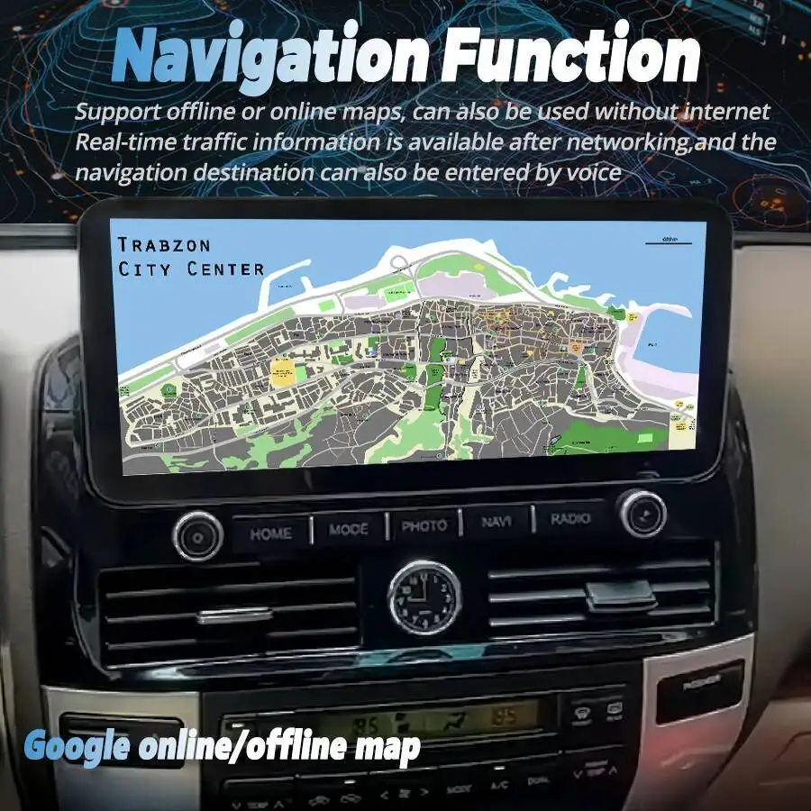 12.3 Android14 راديو السيارة لتويوتا لاند كروزر برادو 120 3 III لكزس GX470 GX 470 J120 2002 - 2009 مشغل فيديو الوسائط المتعددة #6