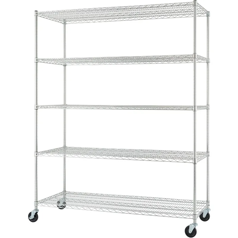 Adjustable Wire Shelving Wheels for Kitchen Organization,Garage Storage,Laundry Room,NSF Certified,600 To 2250 Pound Capacity