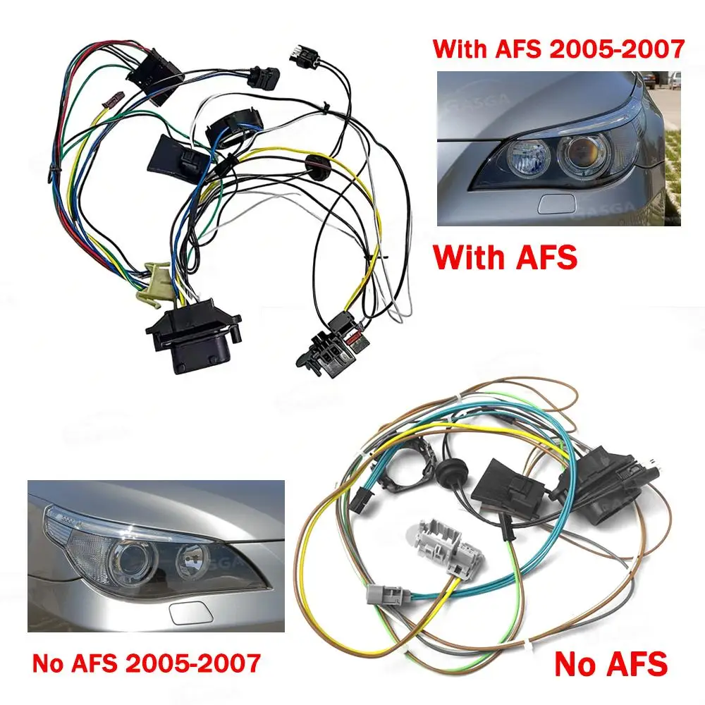 Internal Wiring Harness Connector For BMW 5 Serises E60 E61 2005-2007 Non AFS And With AFS HID Headlight Wring Harness Plug