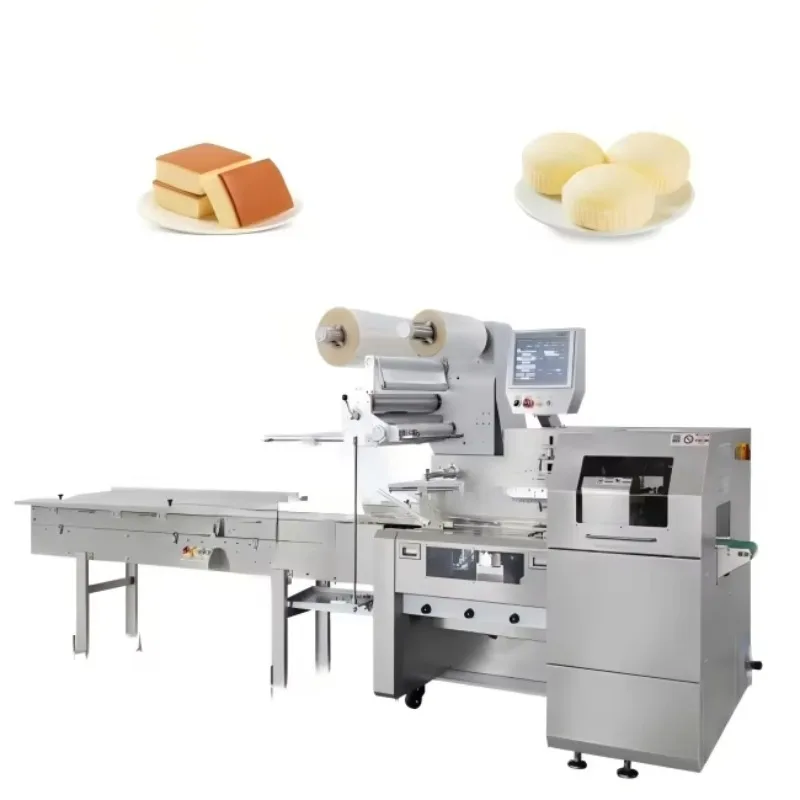 Multi-Function Automatic Pillow Packaging Machine with PLC Control for Filling & Sealing Breads/Cakes/Bakery Items Customized