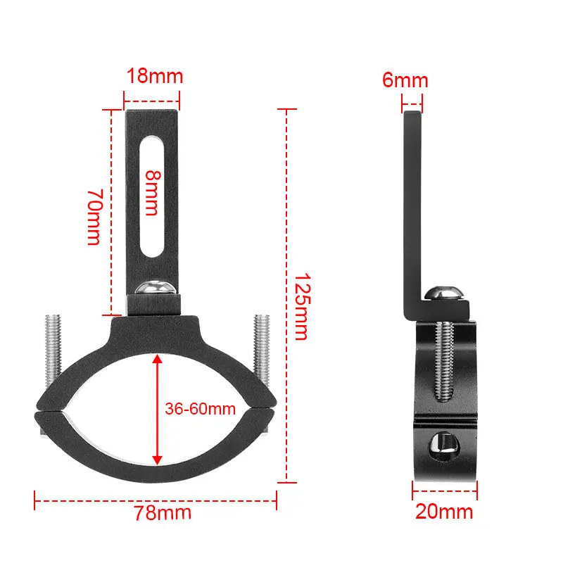 Motorcycle Headlight mount Bracket spotlight lamp holder Adjustable 36mm-60mm Fork Mount Clamp Tube Fork Lamp Mount Bracket