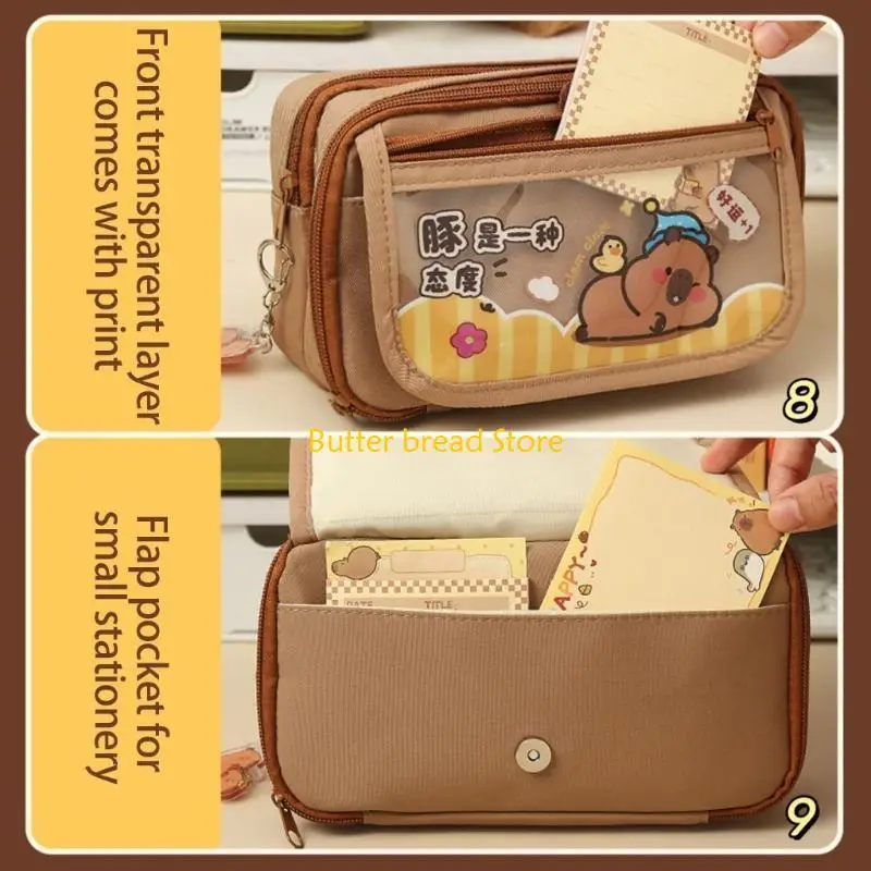 w89c-pencil-bag-cartoon-capybara-pencil-case-pencil-holder-large-capacity-pen-bag