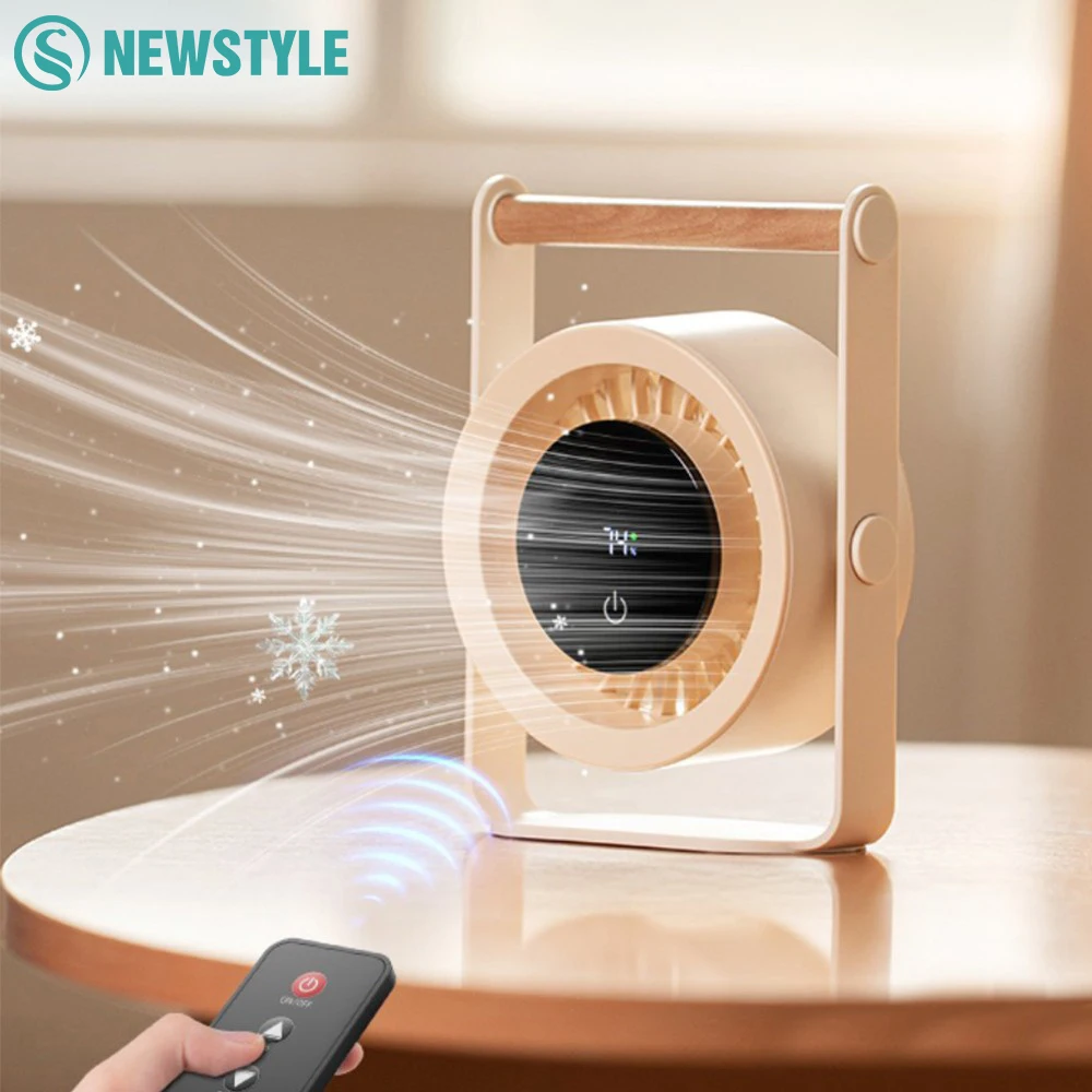 

Перезаряжаемые настольные вентиляторы с цифровым дисплеем, 4000 мАч, 5 режимов скорости, портативный настольный вентилятор для домашнего офиса, макияжа
