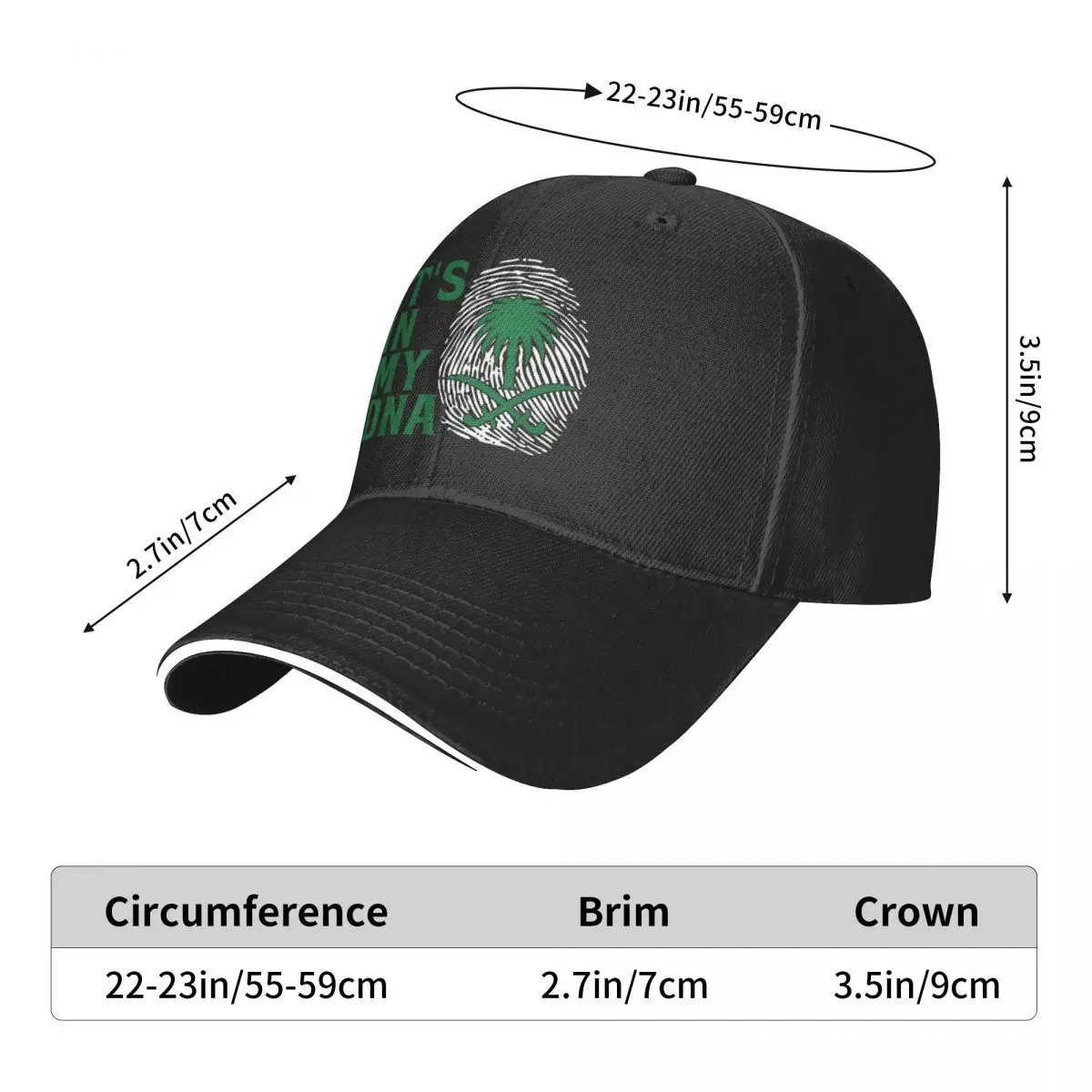 Saudi Arabia National Day It\'s In Our DNA Trucker Hats Merchandise Classic Headwear For Unisex Casquette Adjustable