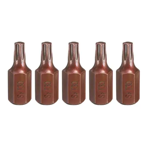 T20 T25 T27 T30 T35 T40 T45 T50 T55 M5 M6 M8 M10 M12 टॉर्क्स स्क्रूड्राइवर बिट हेक्स शैंक 30mm S2 स्टील सुरक्षा छेड़छाड़ प्रूफ हेड बिट 10 best sales टॉर्क्स टी50 - №4