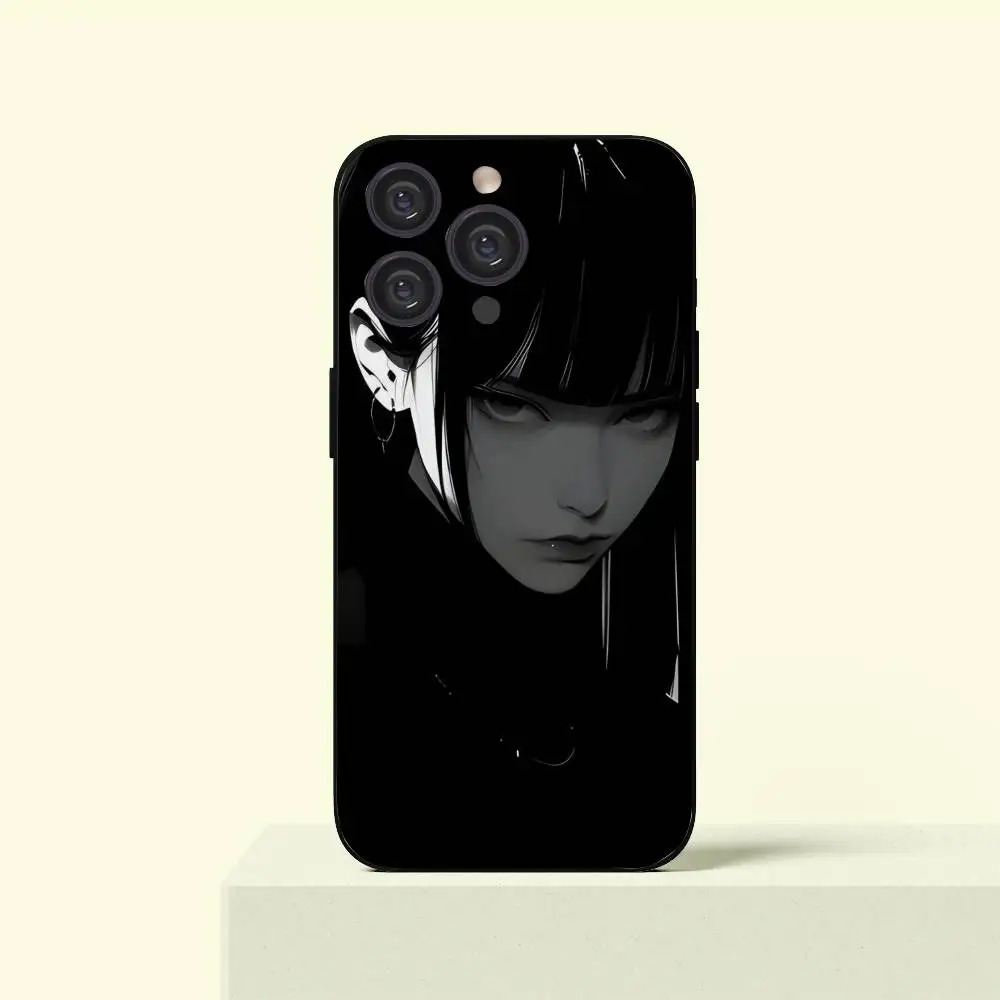 

Dark Anime Girl Phone Case For IPhone 16 16e Plus Pro MAX15 14 13 12 11 XSmax Soft Black Case
