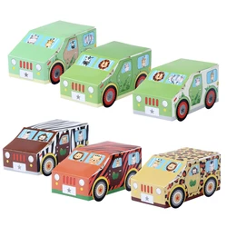 Jungle Animals scatola di caramelle a forma di auto Jungle Safari Happy 1st Birthday Party Decorations Kids Boy Favors Gift Baby Shower Supplies