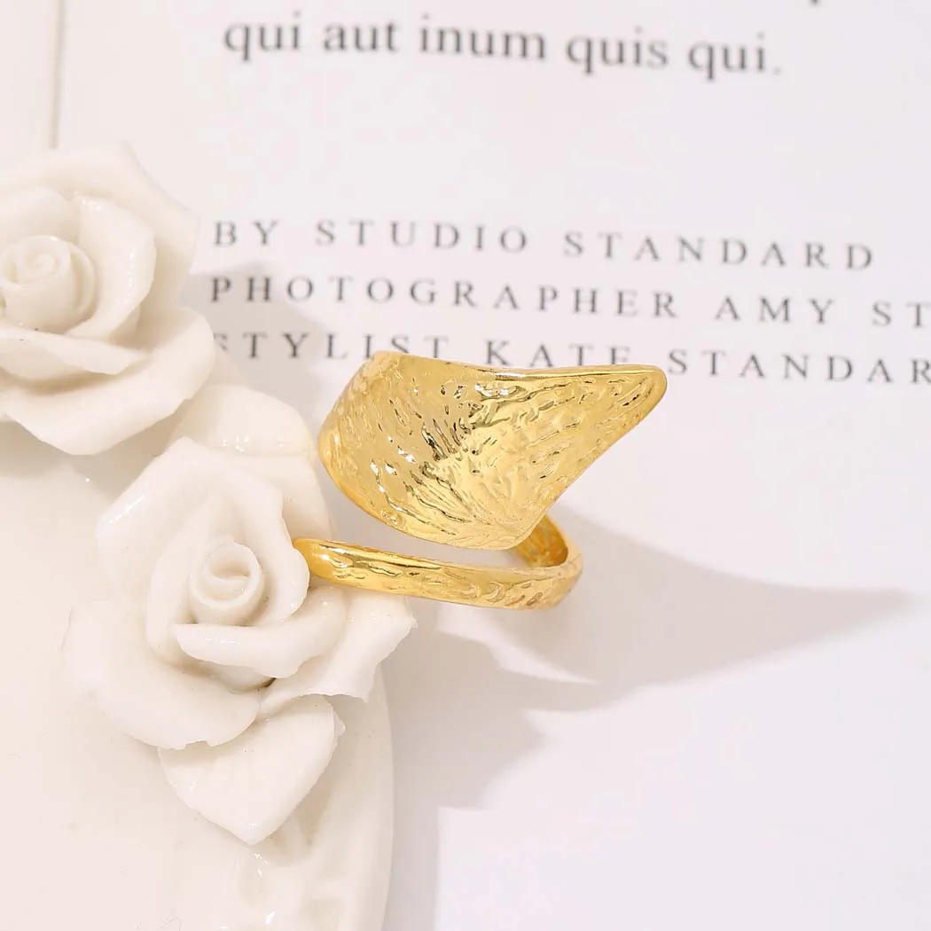 CHENGXUN Punk Hip Hop Irregular Geometric Opening Ring Women Adjustable Gothic Gold Plated Female Party Fingers Mother Day Gift