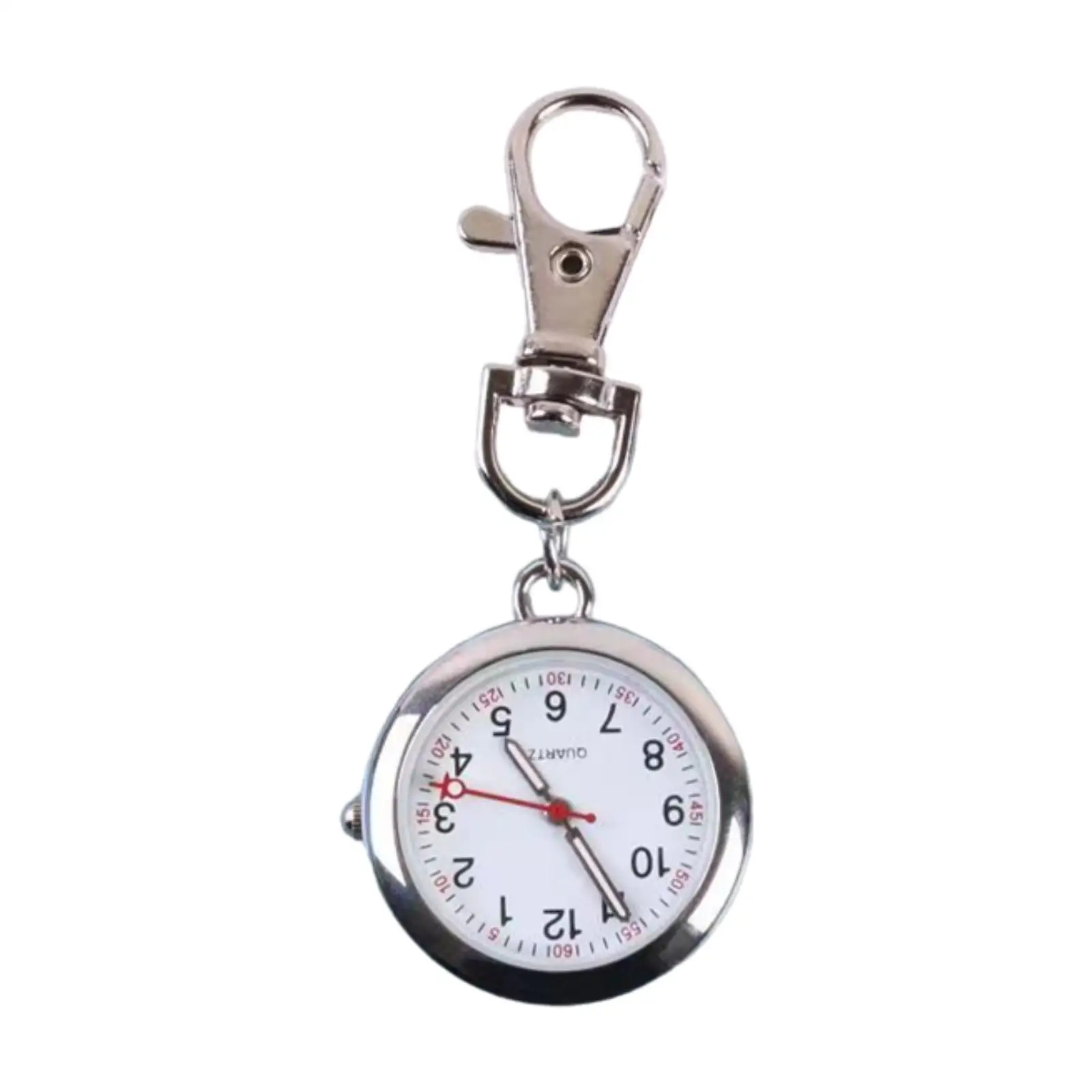 ممرضة ساعة الجيب المفاتيح سبائك الزجاج المدمجة قلادة ساعة حديثة لموظفي الرعاية الصحية النساء