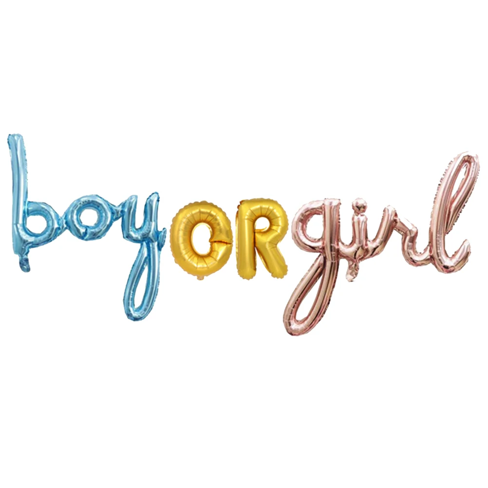 

Baby Shower Reveal Ballon Boy Girl Reveal Balloon Party Atmosphere Kids Birthday Theme Newborn Alphabet