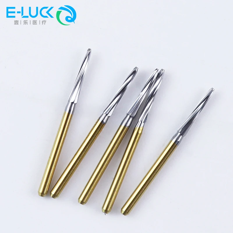 5Pcs/Box Dental Burs Tungsten Carbide Drills Trimming Finishing 1.6mm FG High Speed Handpiece Clinic Lab