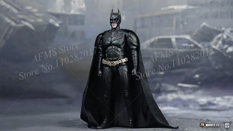 Original 1/12 Scale Collectible Figure Bat Hero Dark Knight Assembly Action Figure Plastic Model Battle Suit Version Dolls