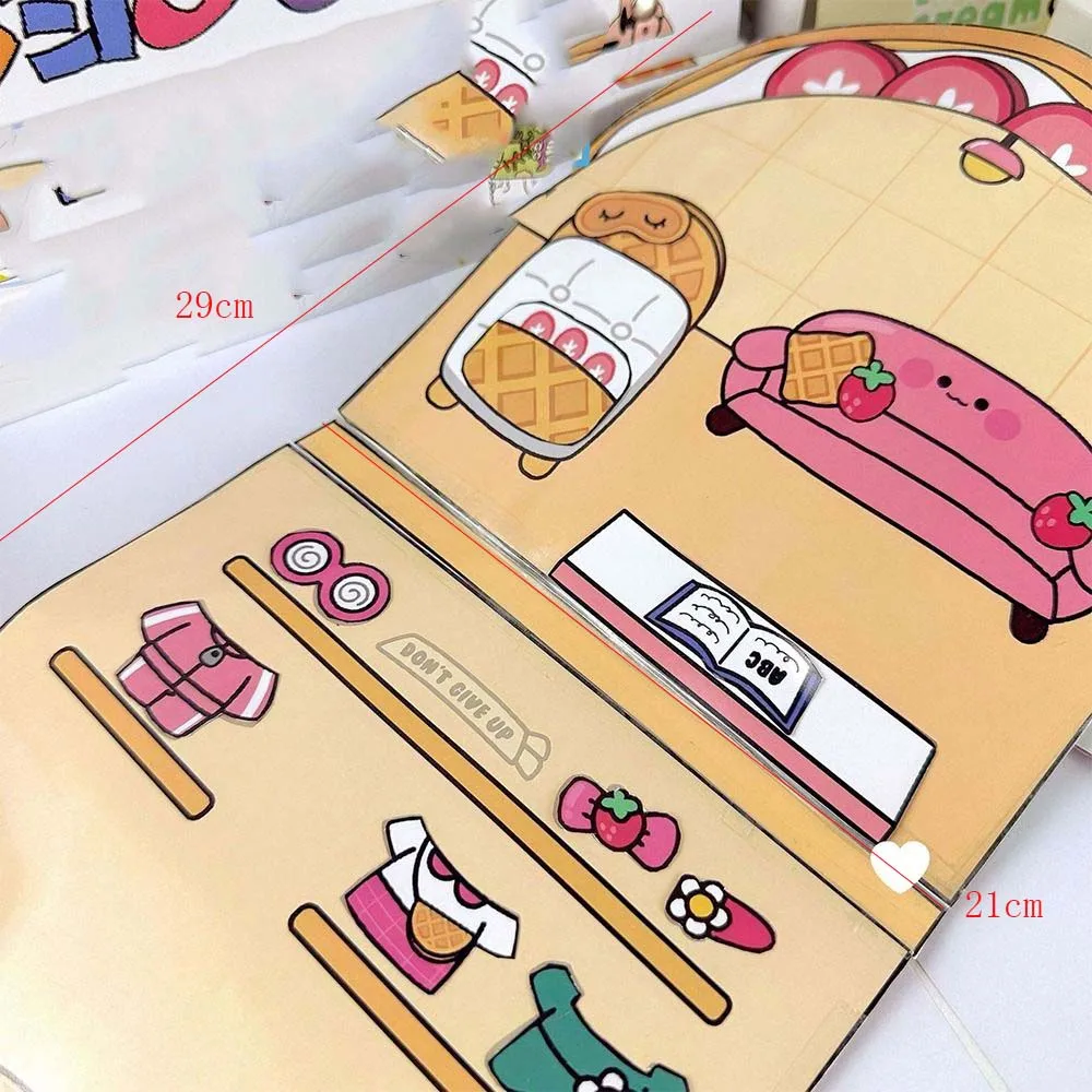 Cute Nail Shop Quiet Book Decompression Toy Waffle Knead Creative Book Handmade Diy Homemade Beanie Book Material Pack