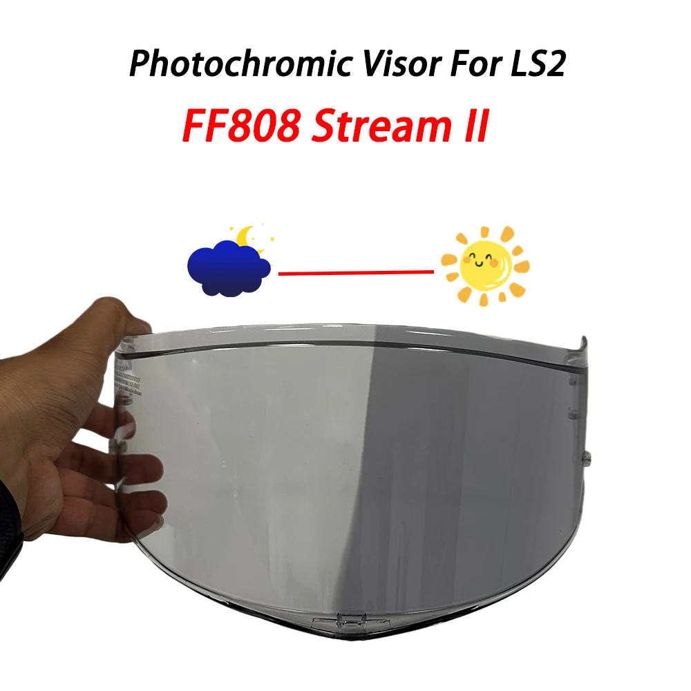 Photochromic Helmet Visor for LS2 FF808 Stream II Motorcycle Helmets Lens Shield Glass Viewfinder Screen Accessories