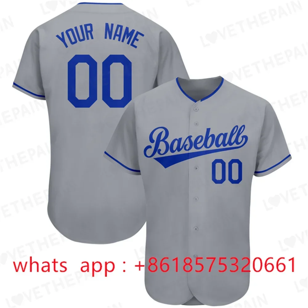 

Custom Stitched Baseball Jersey printing Team Name Number Breathable Button Baseball Shirt Hip-Hop Street Style for Men/Teens