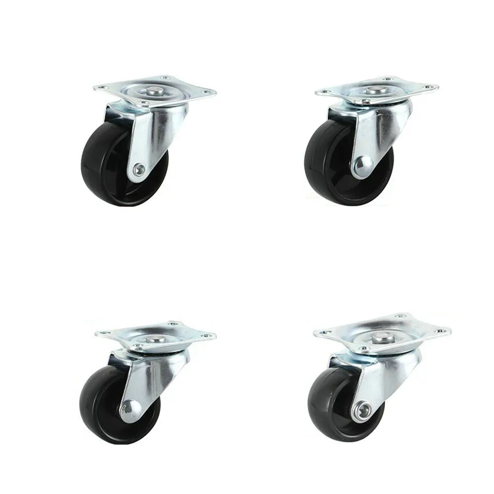 1/1.25/1.5/2inch Furniture Swivel Caster Wheel Quiet Roller Wheel 360° Rotation 60kg Strong Load-bearing Rubber Swivel Castor