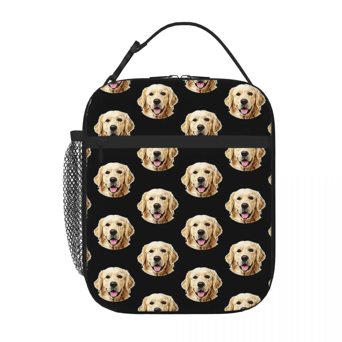 Funny Golden Retriever Face Portrait Lunch Bags Insulated Bento Box Waterproof Lunch Tote Leakproof Picnic Bags Thermal Bag