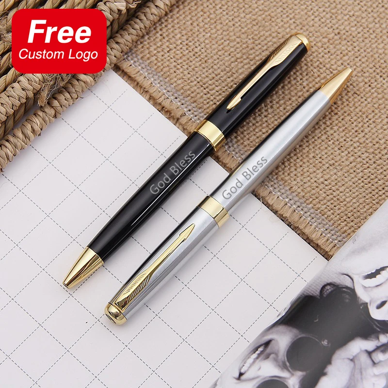 

Luxury Custom Metal Ballpoint Pen Personalized Carving Logo Name Business Office Accessories Teacher Student Gift Pen Stationery