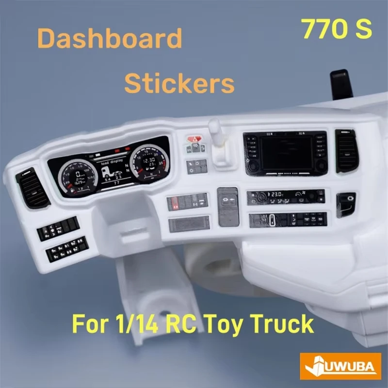 770S 1:14th RC Truck Dashboard Sticker For Tamiya 1/14 RC Tractor Truck Tipper 770S Series 56368 56371 56379 4x2 6x4 8x4 Parts