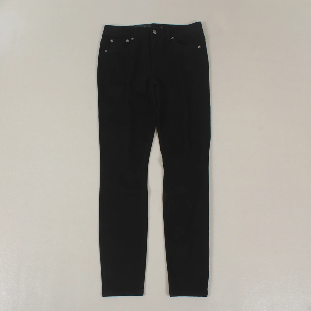 

Женские черные джинсы Slim Fit из эластичного денима, прямые, стрейч, весна-осень, новый стиль, уличный стиль, длинные брюки