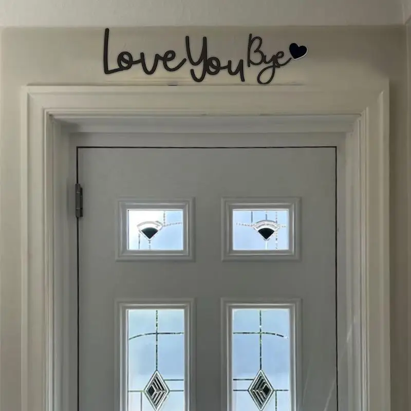 Love You Bye Iron Sign Home Decor Boho Wall Decor Express Love and Warm for Your Family Lovers Wall Art Gift Hallway