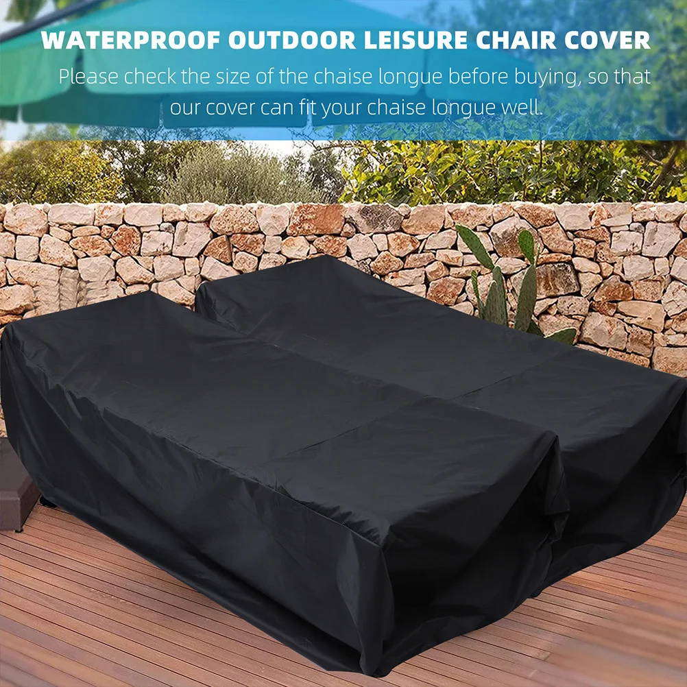 2Pcs Beach Chair Cover Waterproof Lounge Chair Protector Outdoor Patio Furniture Sunlounger Cover Anti-Uv Dustproof