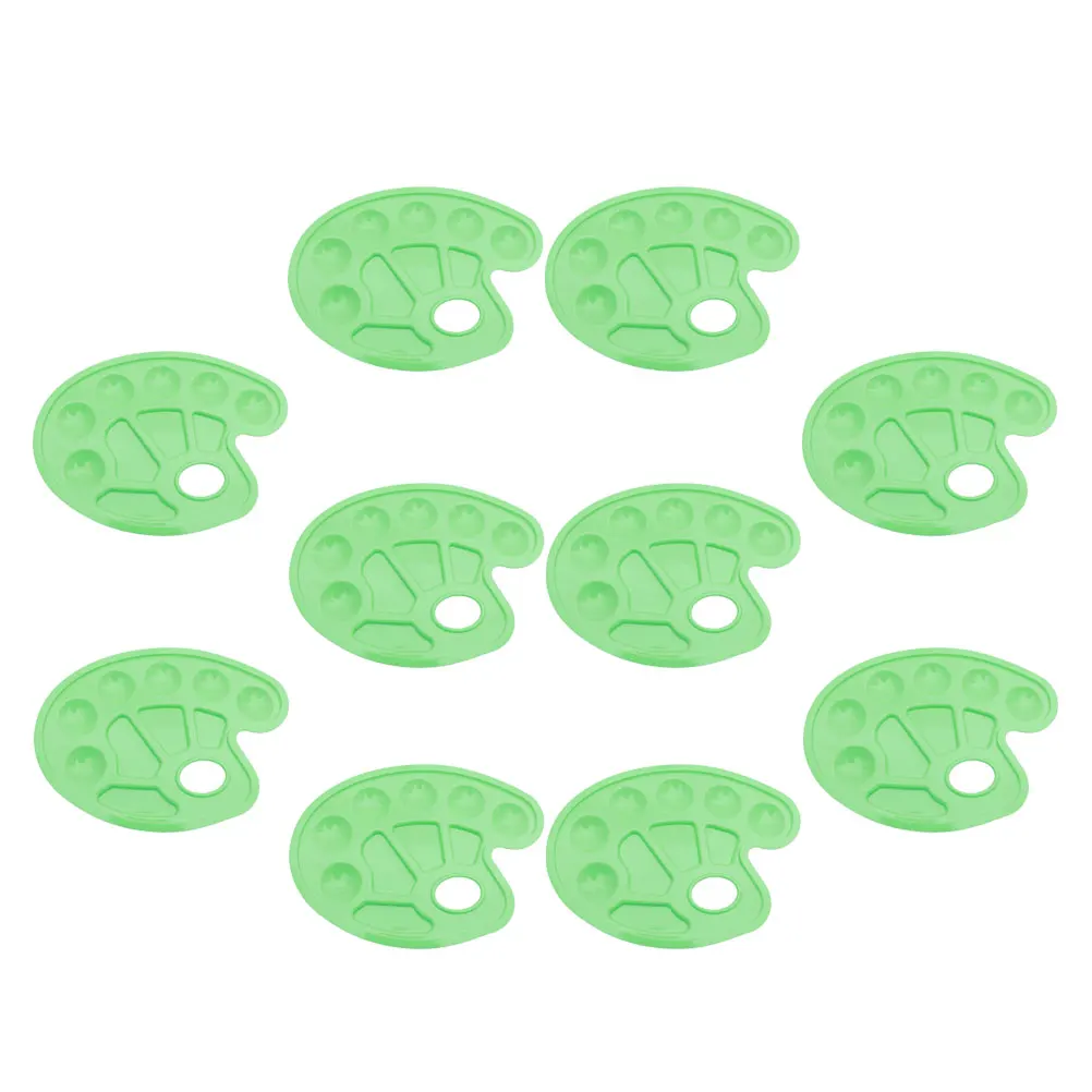 

10Pcs 10-Lattice Color Mixing Tray Sturdy Lightweight Palette for Painting Drawing Art Supplies Washable Reusable for School