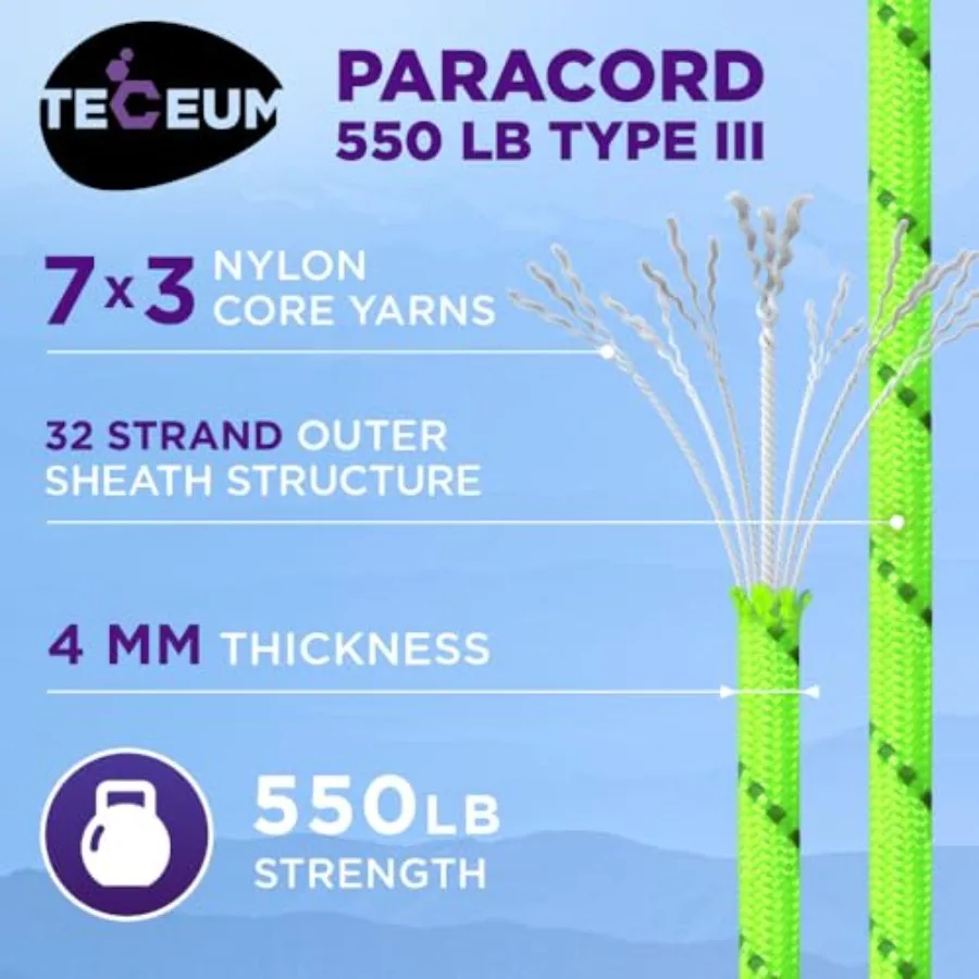 Reflective Paracord Rope 1000  - Para Cord 1000Ft 评论和价格