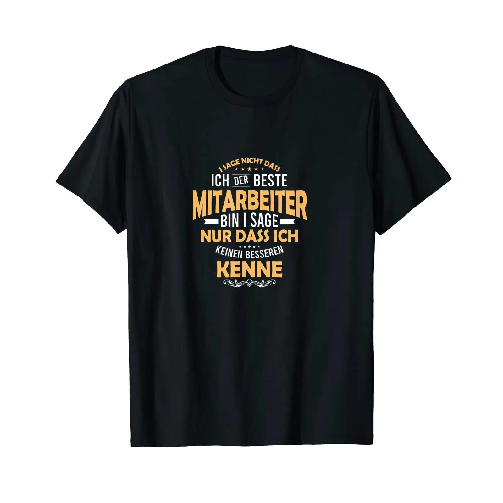 T shirt with German text The best employee profession black vintage Washed Casual streetwear Versatile Soft homme Breathable