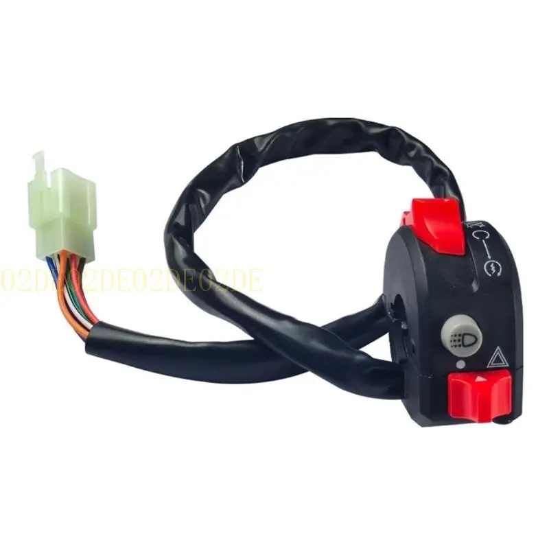 

652F 22mm Motorcycle Control Button Headlight Warning Light Start Handlebar Scooter Handlebar Mount