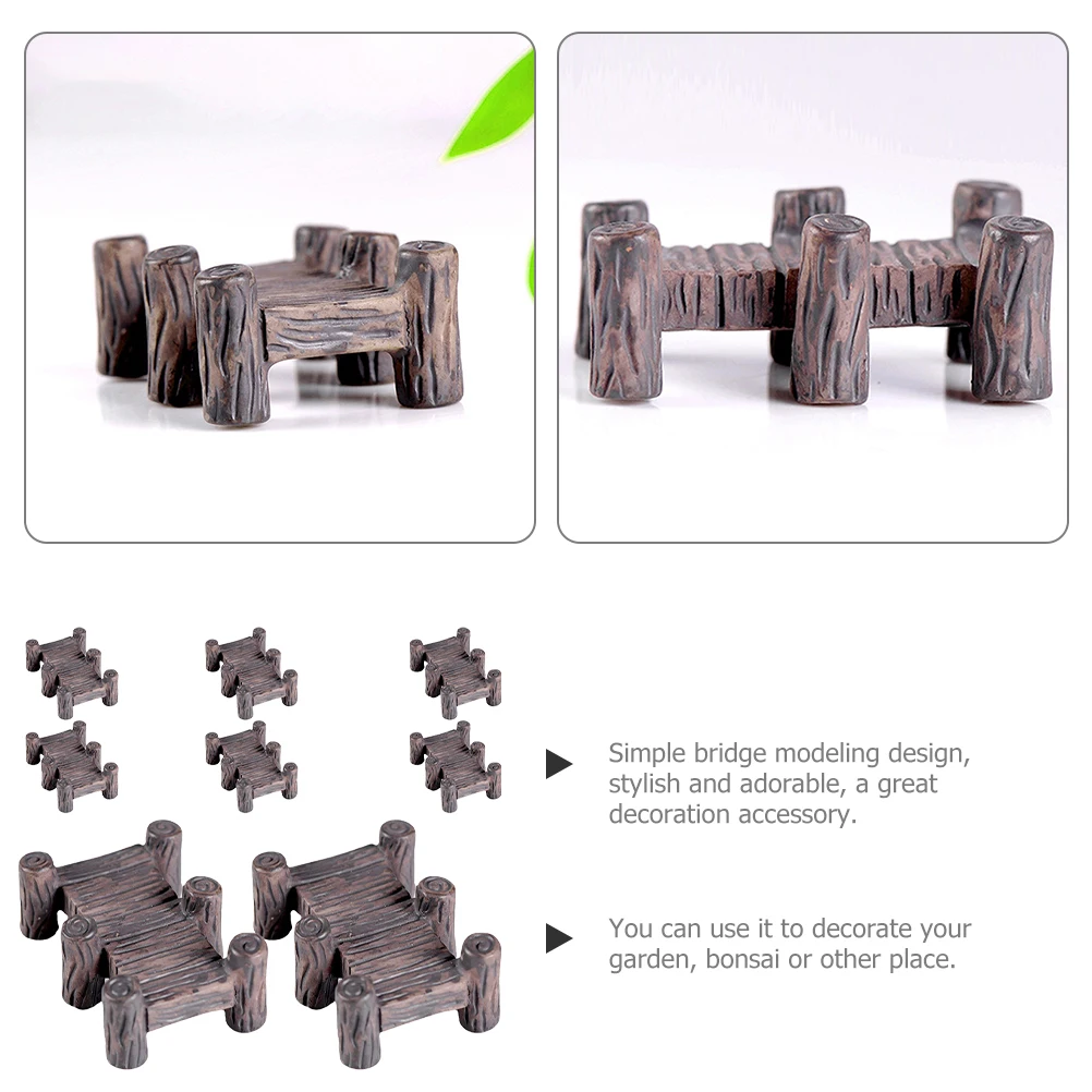 

8pcs Resin Miniature Bridge Decor Garden Diy Bonsai Model Micro Landscape Ornament Outdoor Durable Tiny Bridge Statue For Yard