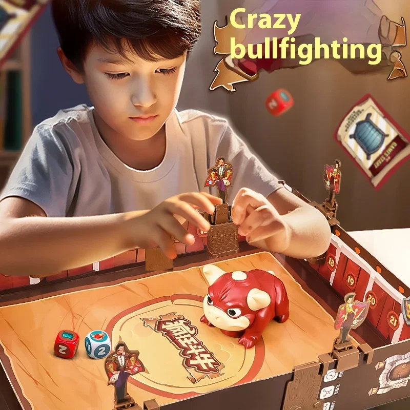 Crazy Bullfighting Board Game Interactive Tabletop Battle Toy Parent-child Multiplayer Strategy Game Family Party Game for Kids