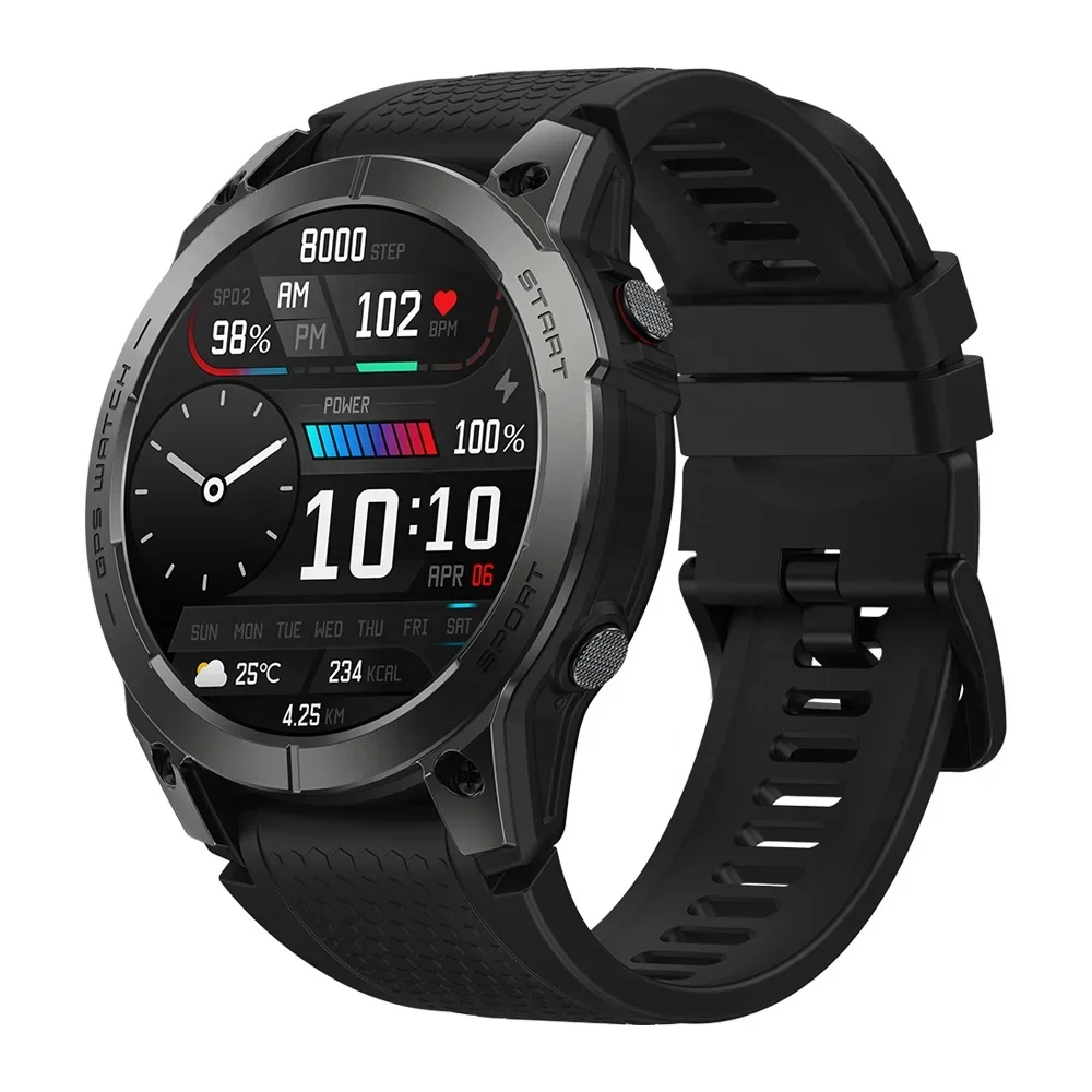 Zeblaze Stratos 3 Smart Watch HiFi Voice Calling Built-in GPS 1.43