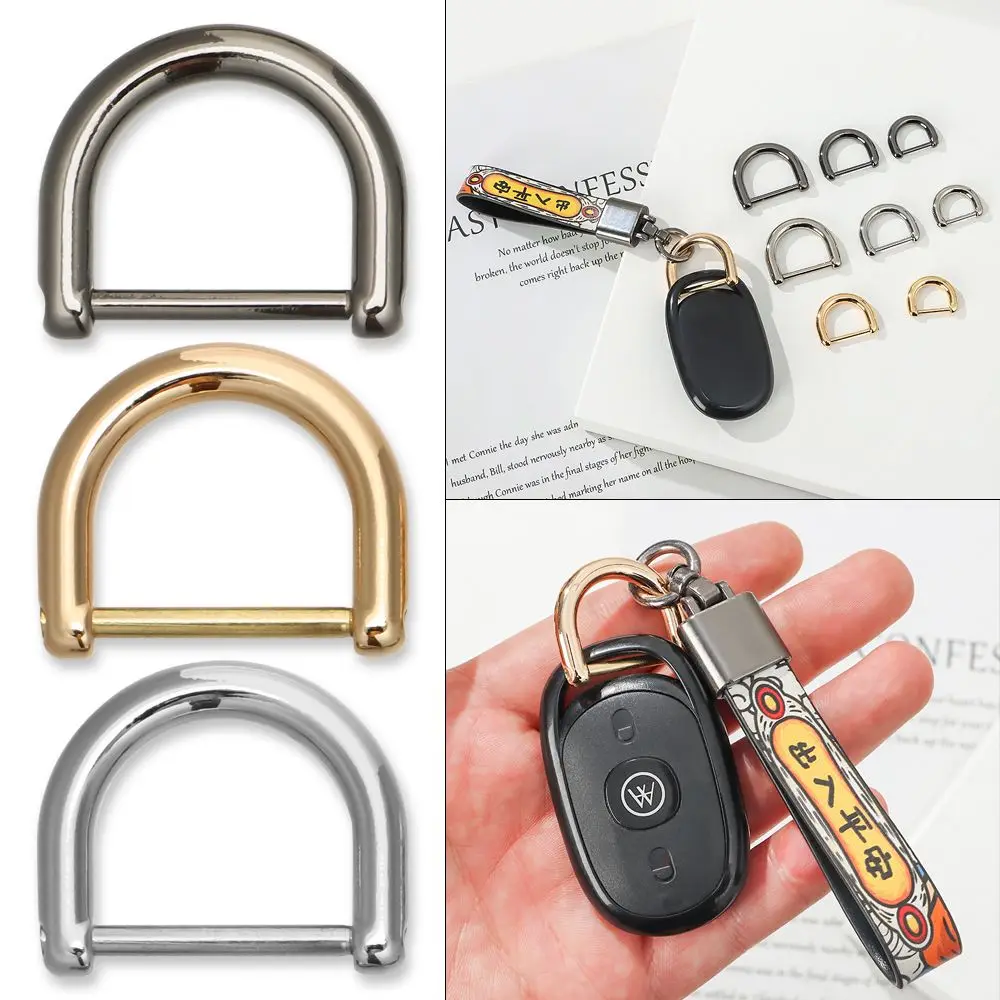 1PCS Metal Detachable Open Screw D Ring Buckle Shackle Clasp for Leather Craft Bag Strap Belt Handle Shoulder Webbing