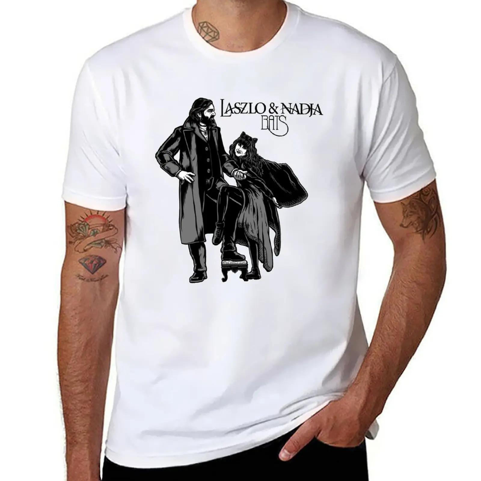 

Laszlo and Nadja T-Shirt plus sizes funny costumes Luxury man heavy weight t shirts for men