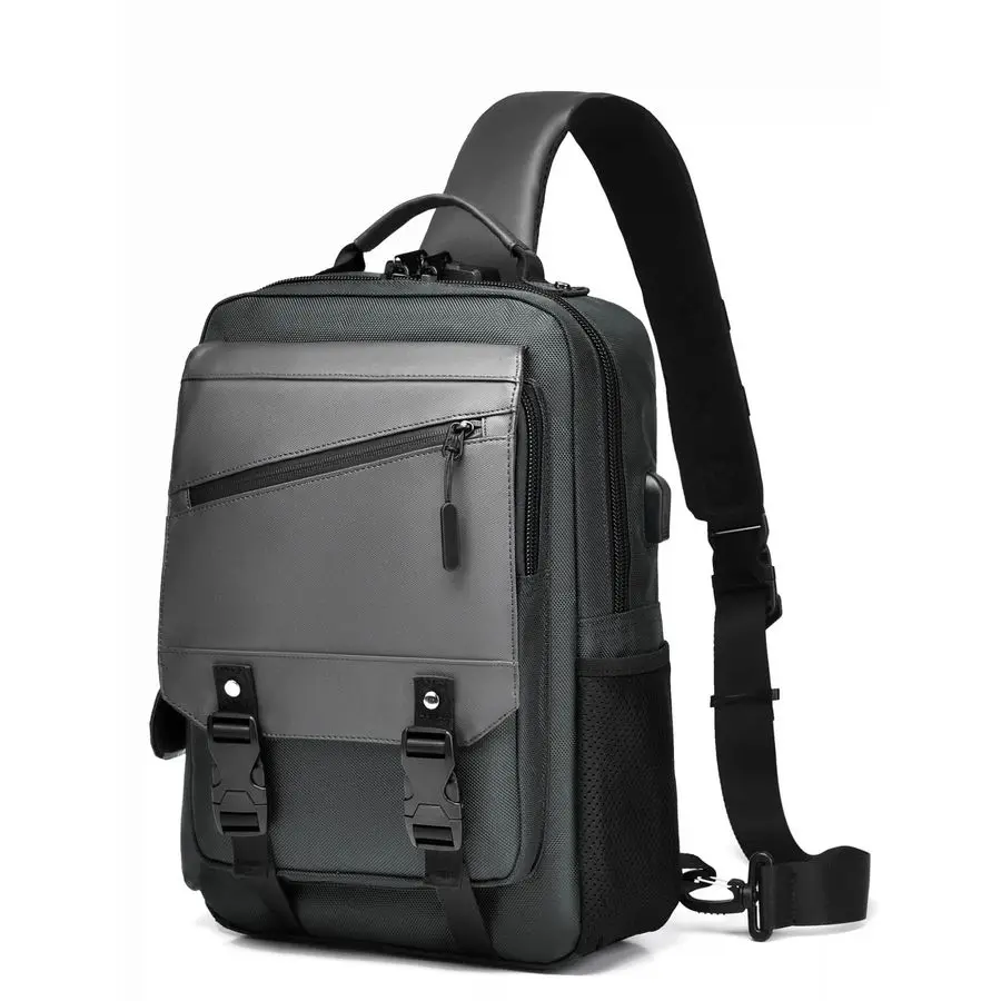 

Сумка-слинг для мужчин и женщин, рюкзак-слинг через плечо, подходит для ноутбука 14 дюймов с USB-портом, защита от кражи