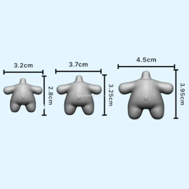 Q Version Cute Silicone Body/face Mold Polymer Clay Model DIY Hand Ultra Light Clay Animation Character Modeling Making Mold