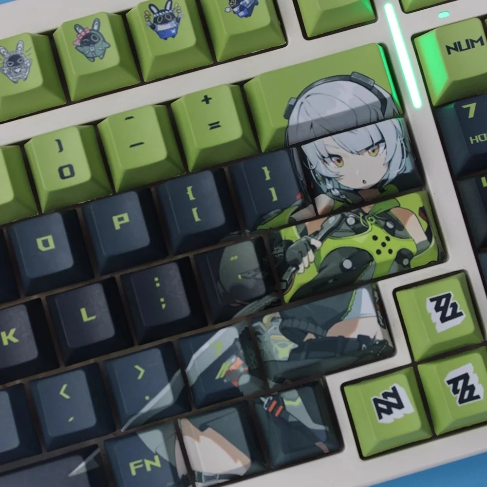 Anbiid Mara Keycaps, Anime Cartoon Game, PBT, Accessoires informatiques ergonomiques à sublimation, Clavier mécanique Keycaps, Cadeaux personnalisés