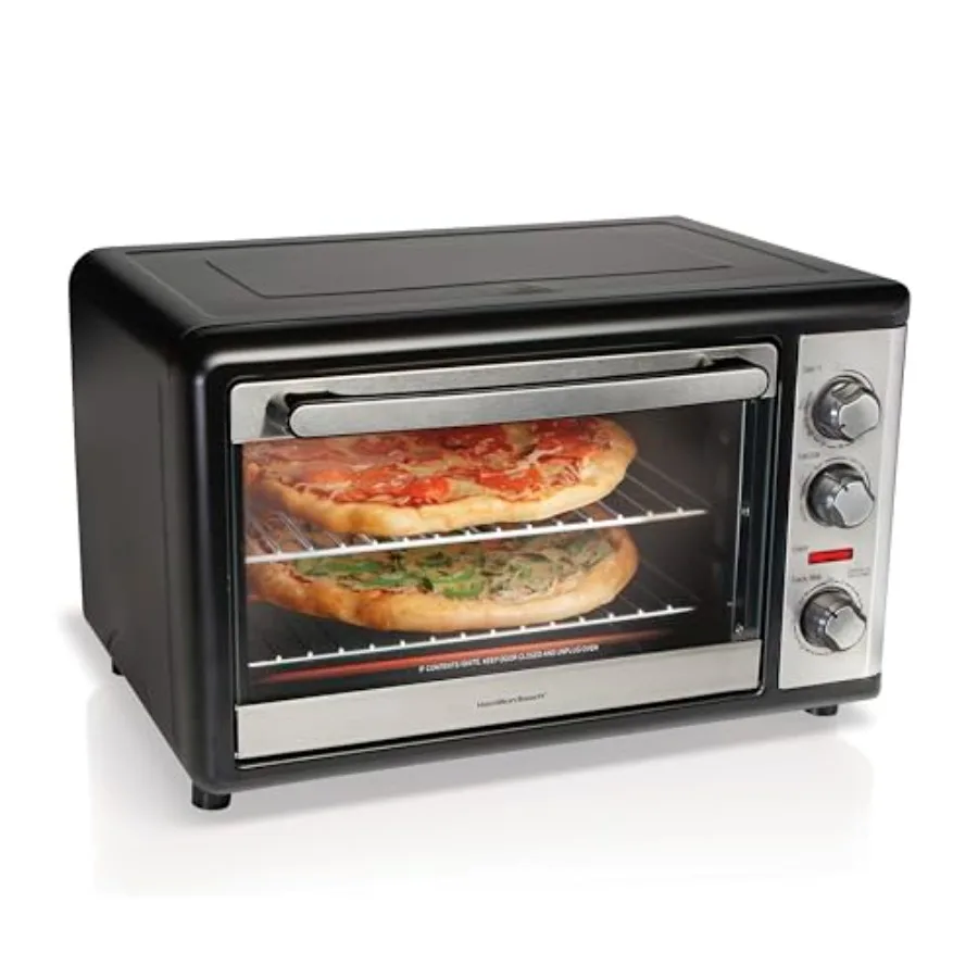 

Countertop Oven with Convection Rotisserie 1500 Watts R1303 Renewed Kitchen Appliance Stainless Steel Black Efficient Heating R